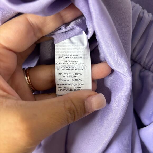 J.Crew Light Purple Lilac Velvet Stretchy Waistband Mini Skirt Women's Medium - Picture 6 of 9